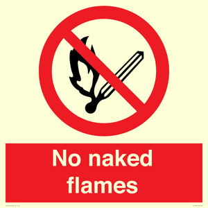 No naked flames